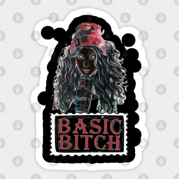 basic bitch Sticker by loulousworld